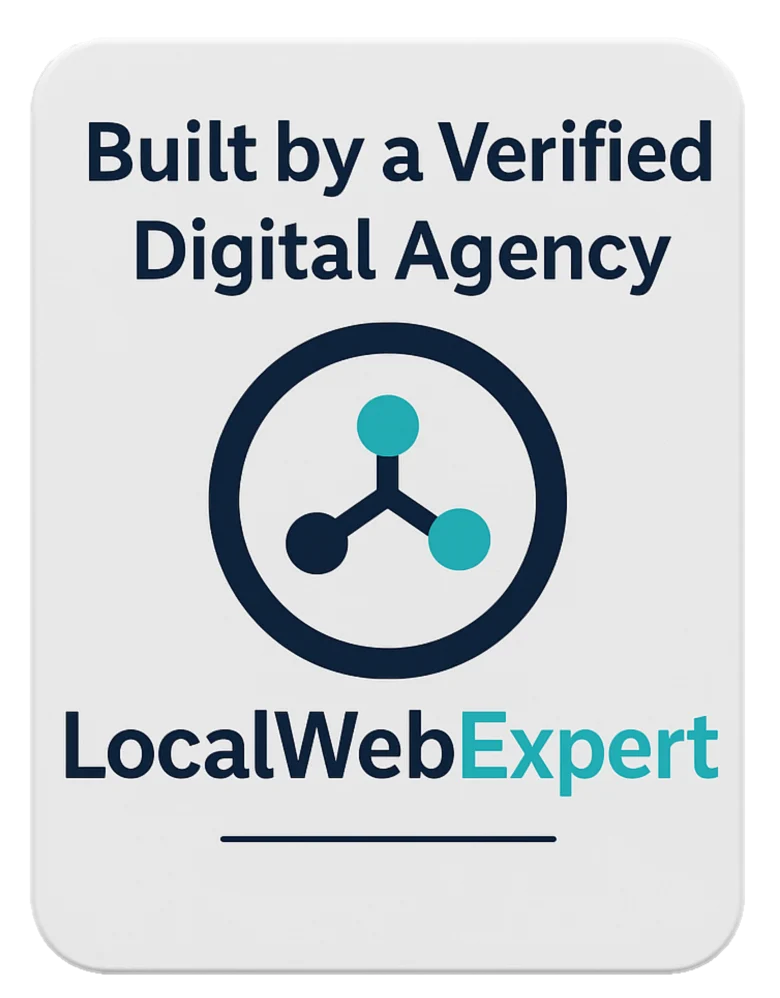 Badge to show this website was built by a Digital Agency who was verified as a Trusted Local Web Expert
